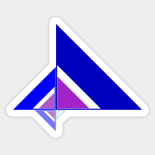 Blue and Pink Triangles Sticker